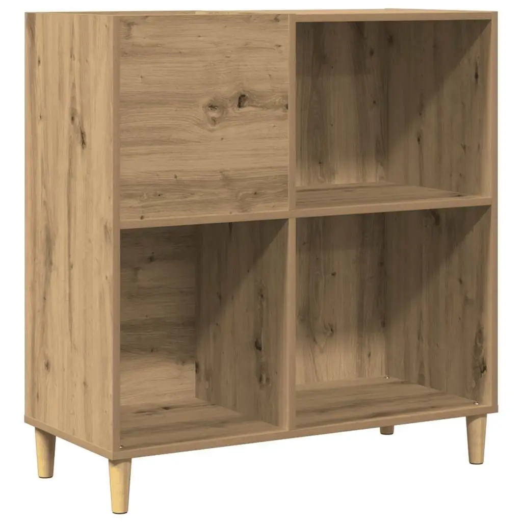 Record Cabinet Engineered Wood Storage Vinyl LP Display Organizer Brown