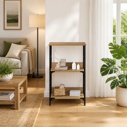 Brown Engineered Wood Book Cabinet with 2 Compartments