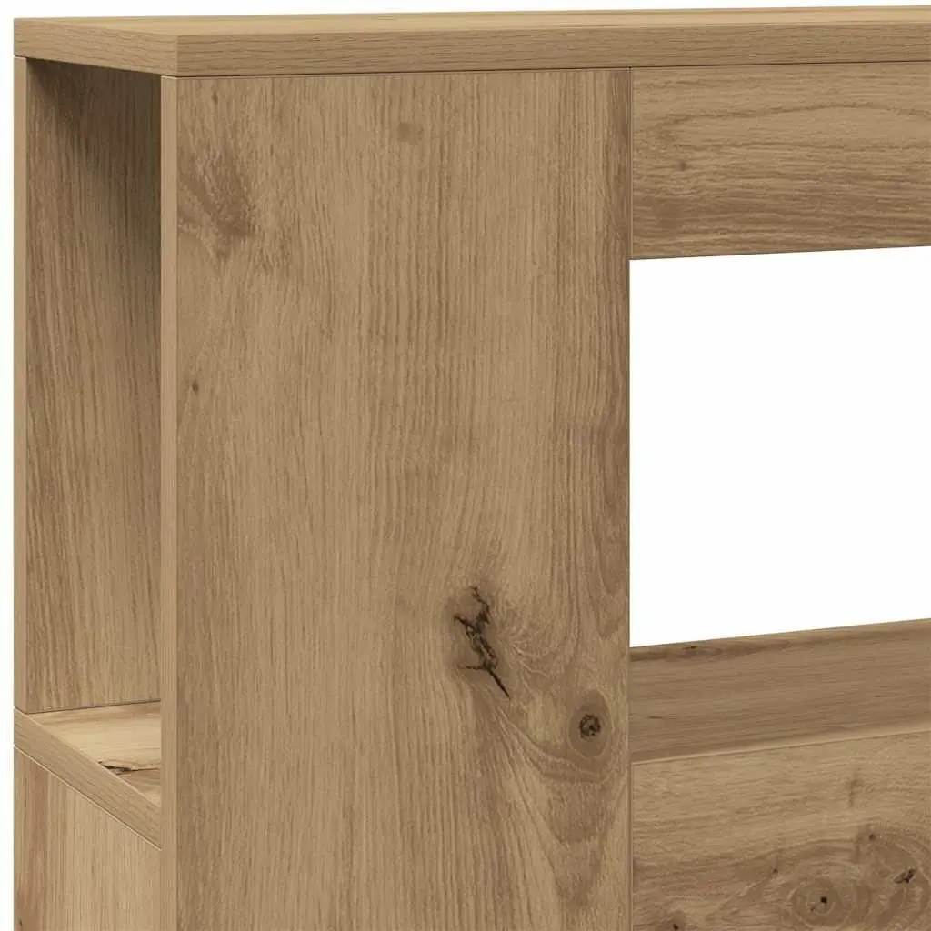 LED Headboard RGB Lights Engineered Wood Brown 140 x 18.5 x 103.5 cm