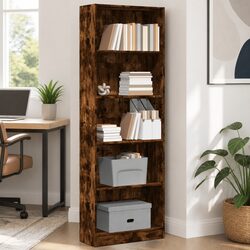 Engineered Wood Bookcase in Smoked Oak