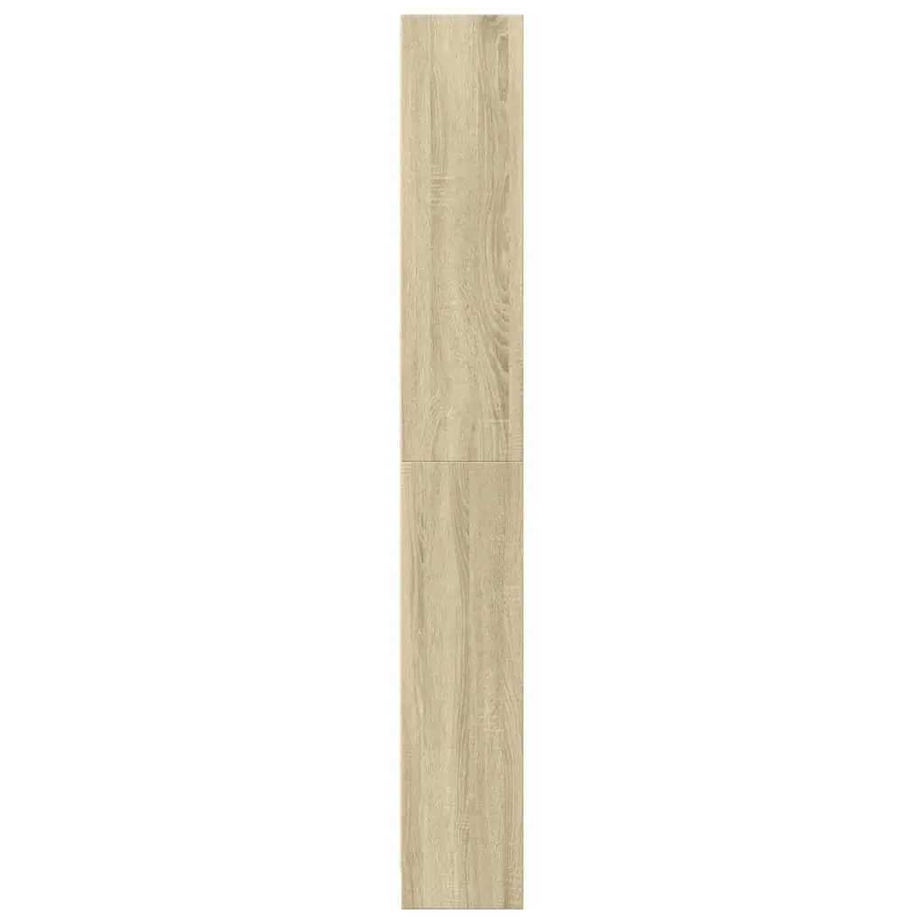 Open Shelving Bookcase Engineered Wood Brown 80x24x176cm Sonoma Oak Storage Cabinet