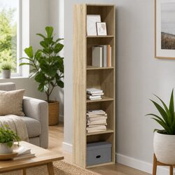 Engineered Wood Bookcase in Sonoma Oak 40x30x189cm