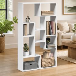 Engineered Wood Bookcase 72x20x120.5 cm in White