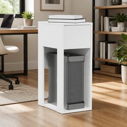 Engineered Wood Computer Tower Stand with Storage Drawer