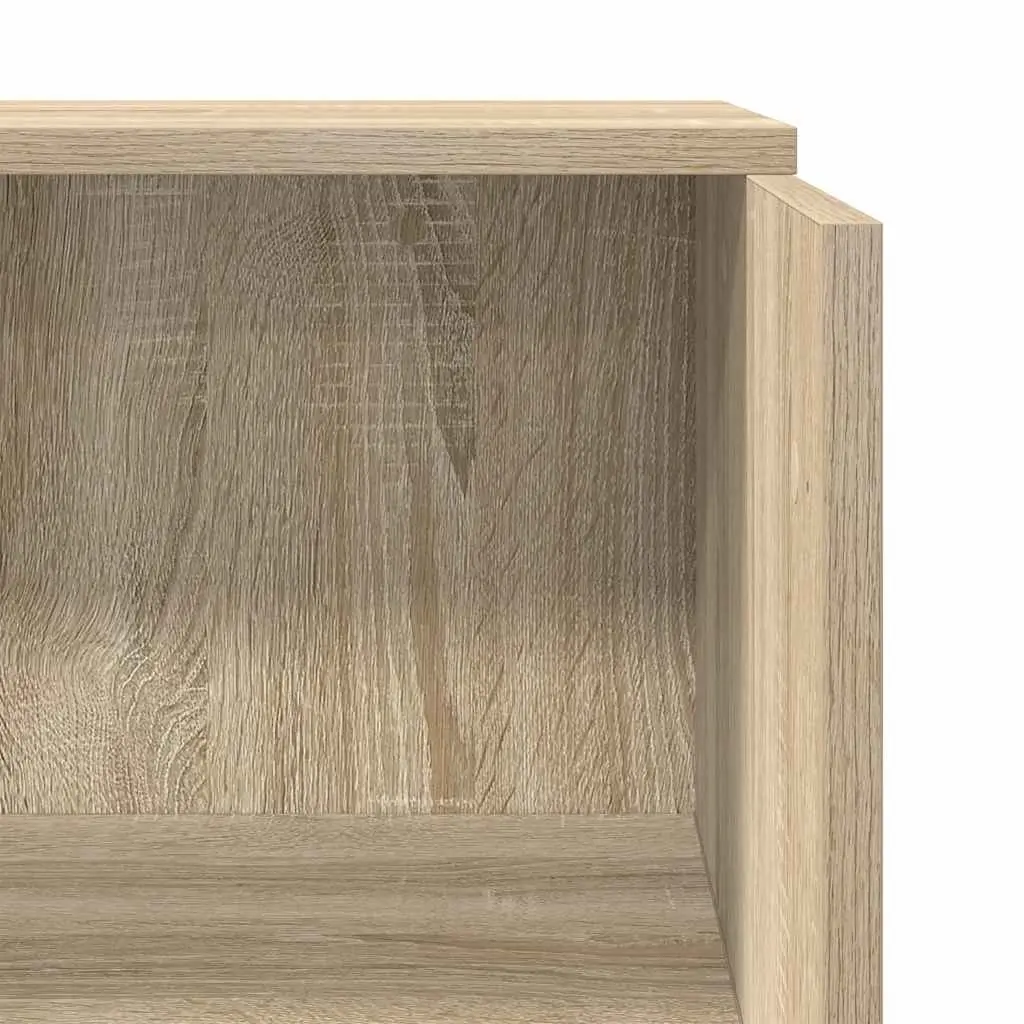 Reception Desk Brown Engineered Wood Office Counter 55x50x103.5cm Storage Shelf