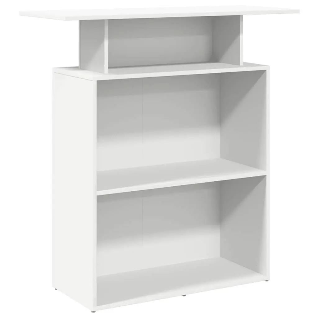 Reception Desk Engineered Wood High Counter White 100x40x104 cm
