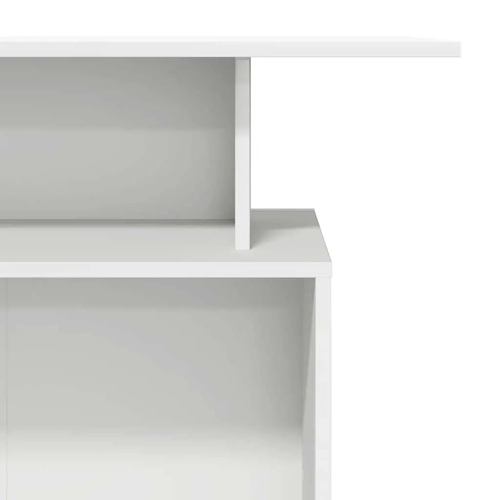 Reception Desk Engineered Wood High Counter White 100x40x104 cm