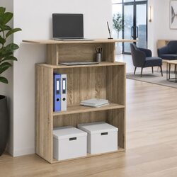 Reception Desk Sonoma Oak, 100x40x104 cm, Engineered Wood