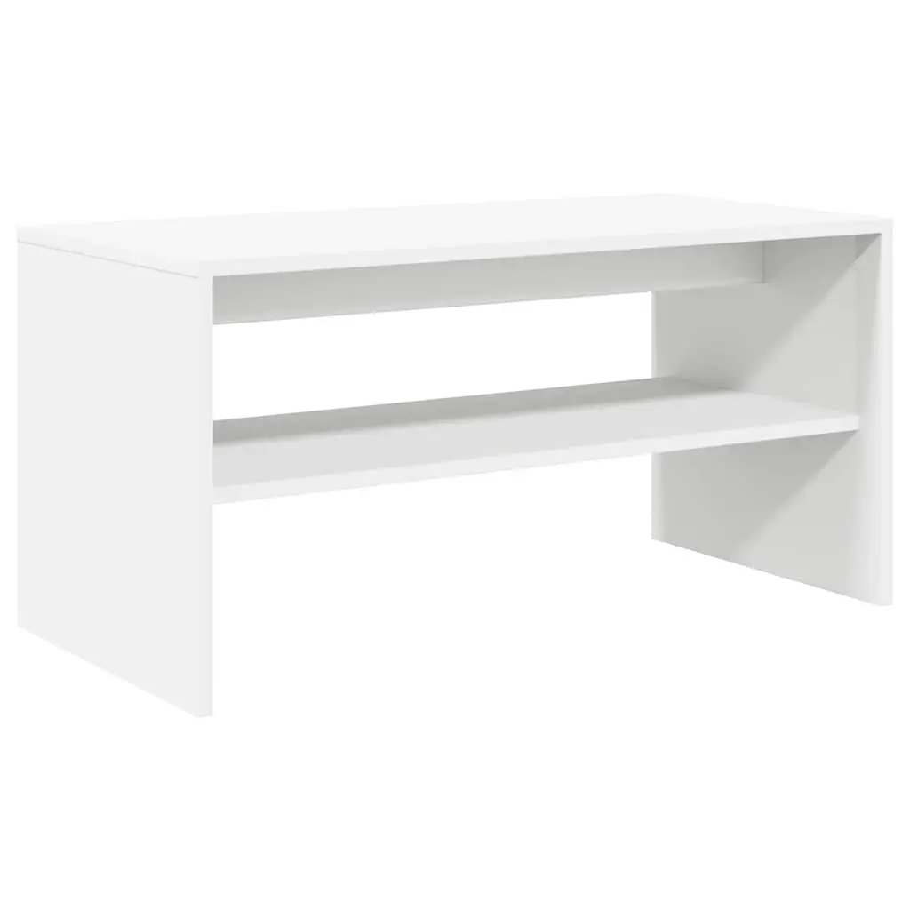 White TV Cabinet Media Storage Unit Engineered Wood 60x40x40cm for Living Room