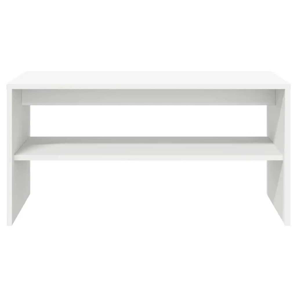 White TV Cabinet Media Storage Unit Engineered Wood 60x40x40cm for Living Room