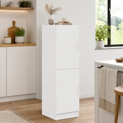 Engineered Wood Kitchen Storage Unit in White with Doors