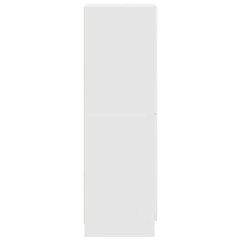 White Storage Unit Kitchen Cabinet with Doors and Shelves Engineered Wood 38 x 41.5 x 131.5 cm
