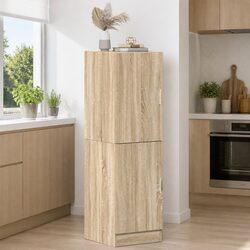 Engineered Wood Kitchen Cabinet with Sonoma Oak Finish