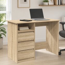 Engineered Wood Writing Desk in Sonoma Oak Finish
