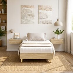 Engineered Wood Bed Frame Sonoma Oak 90x190 cm