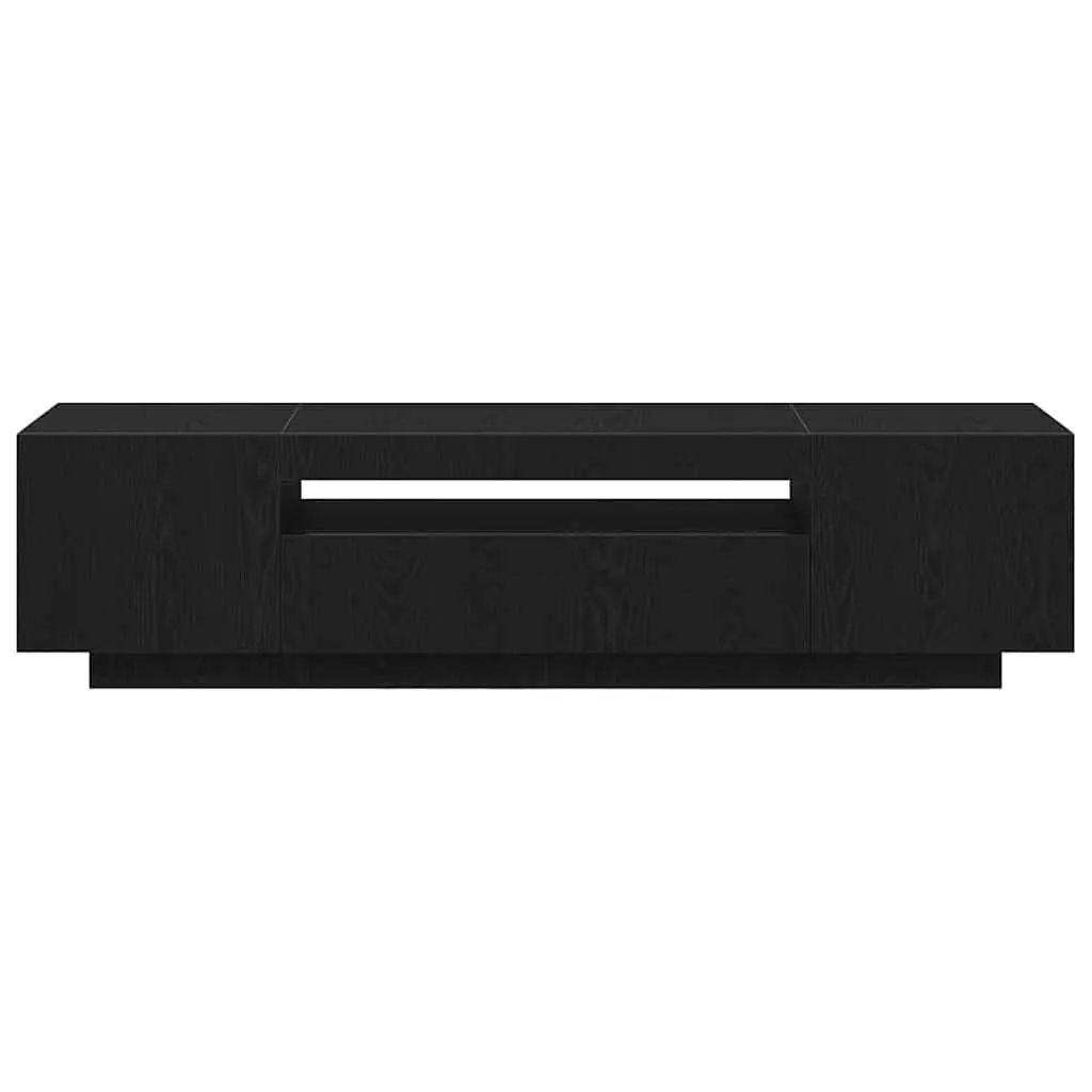 TV Cabinet Modern Storage Unit 160x35x40cm Black