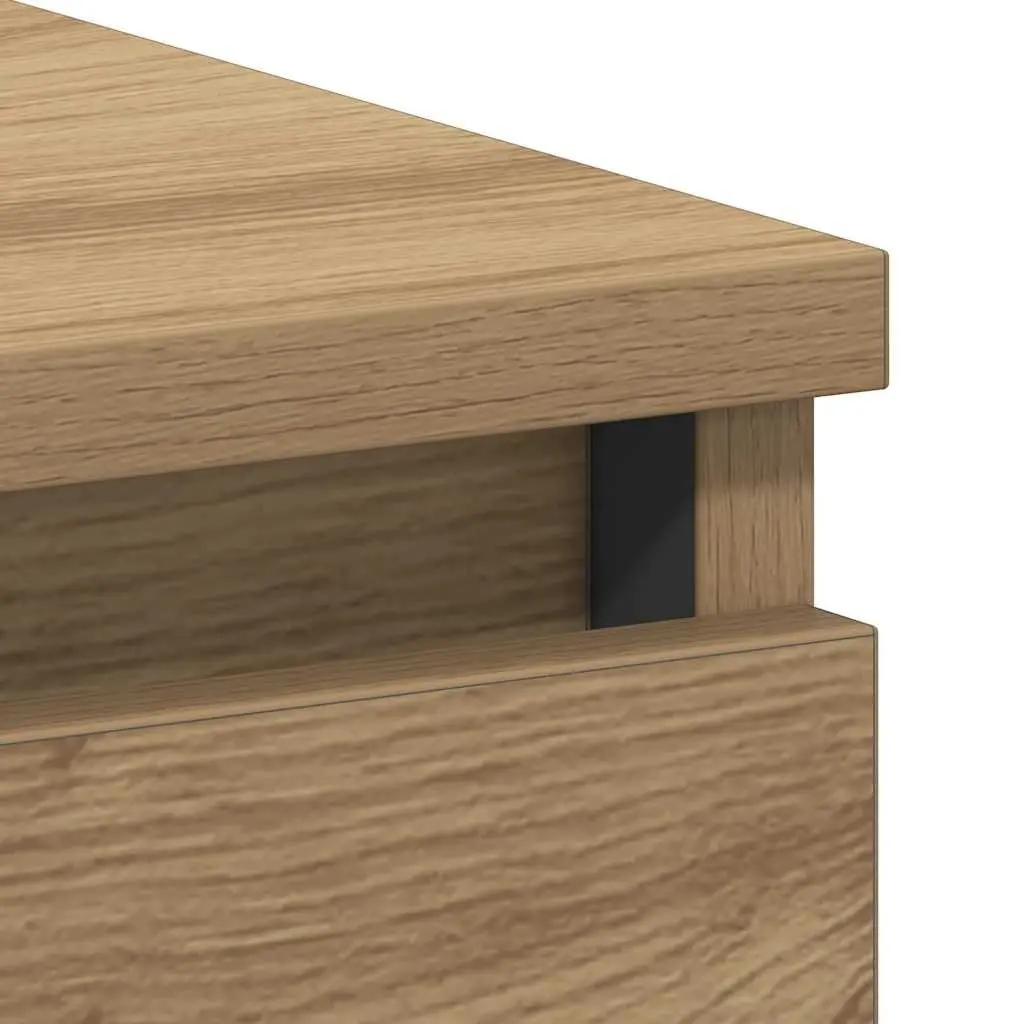 Office Desk with Storage 90x45x76cm Brown