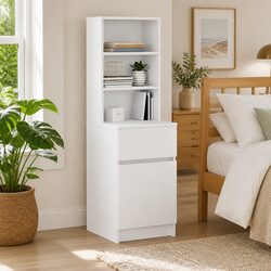 Engineered Wood Bedside Cabinet with Flexible Door Options