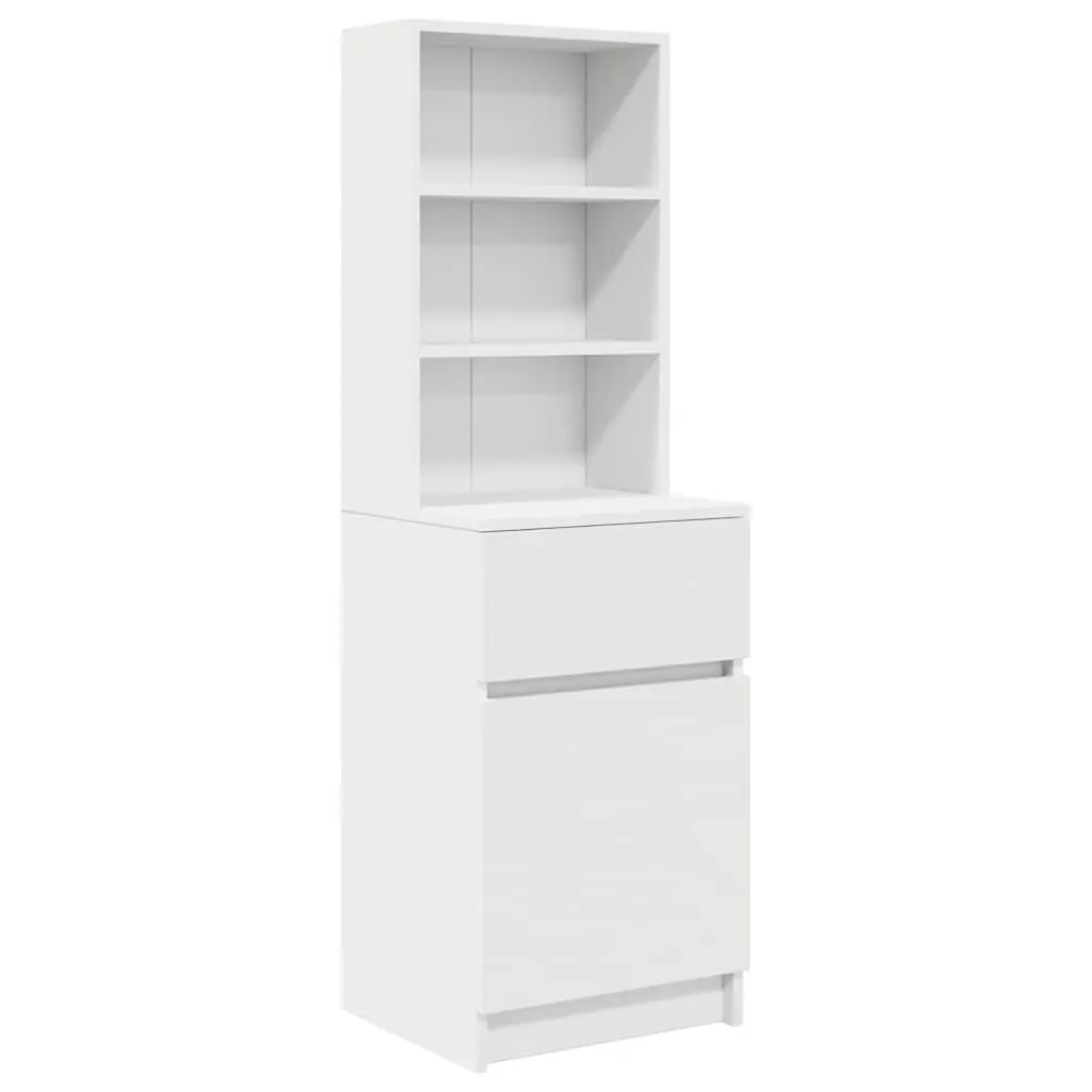 Engineered Wood Bedside Cabinet Storage Table Brown Left Right Door 39x35x125cm