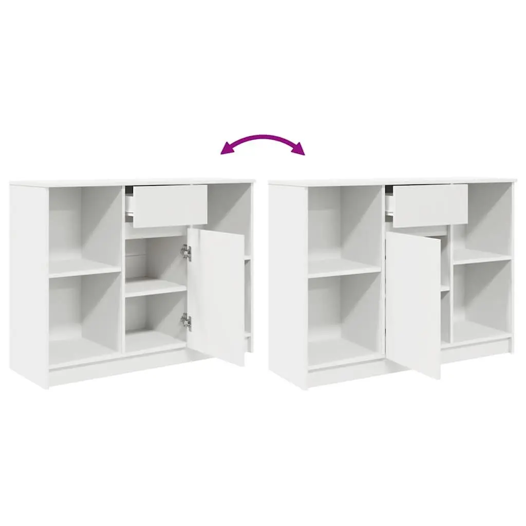 Sideboard Cabinet Storage Engineered Wood 101cm White