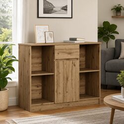 Engineered Wood Sideboard Storage Cabinet with Drawer