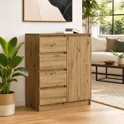 Engineered Wood Sideboard with Drawers and Door