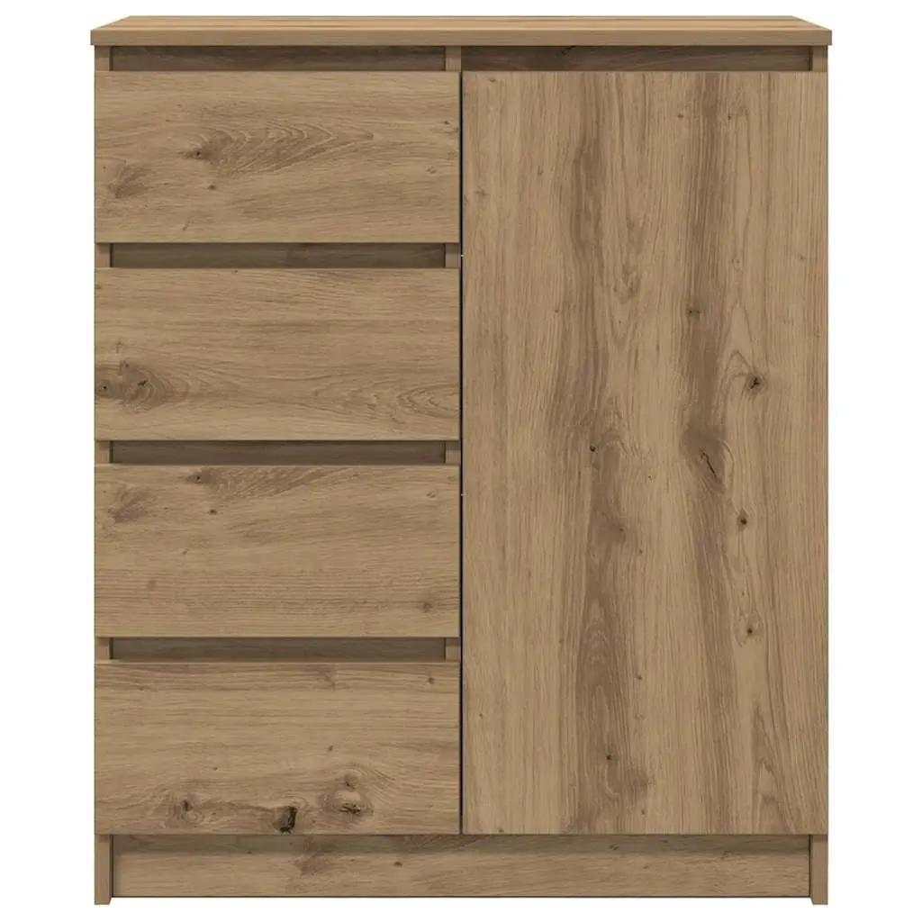 Sideboard Storage Cabinet Brown Engineered Wood with Drawers and Door 71W x 35D x 84H cm