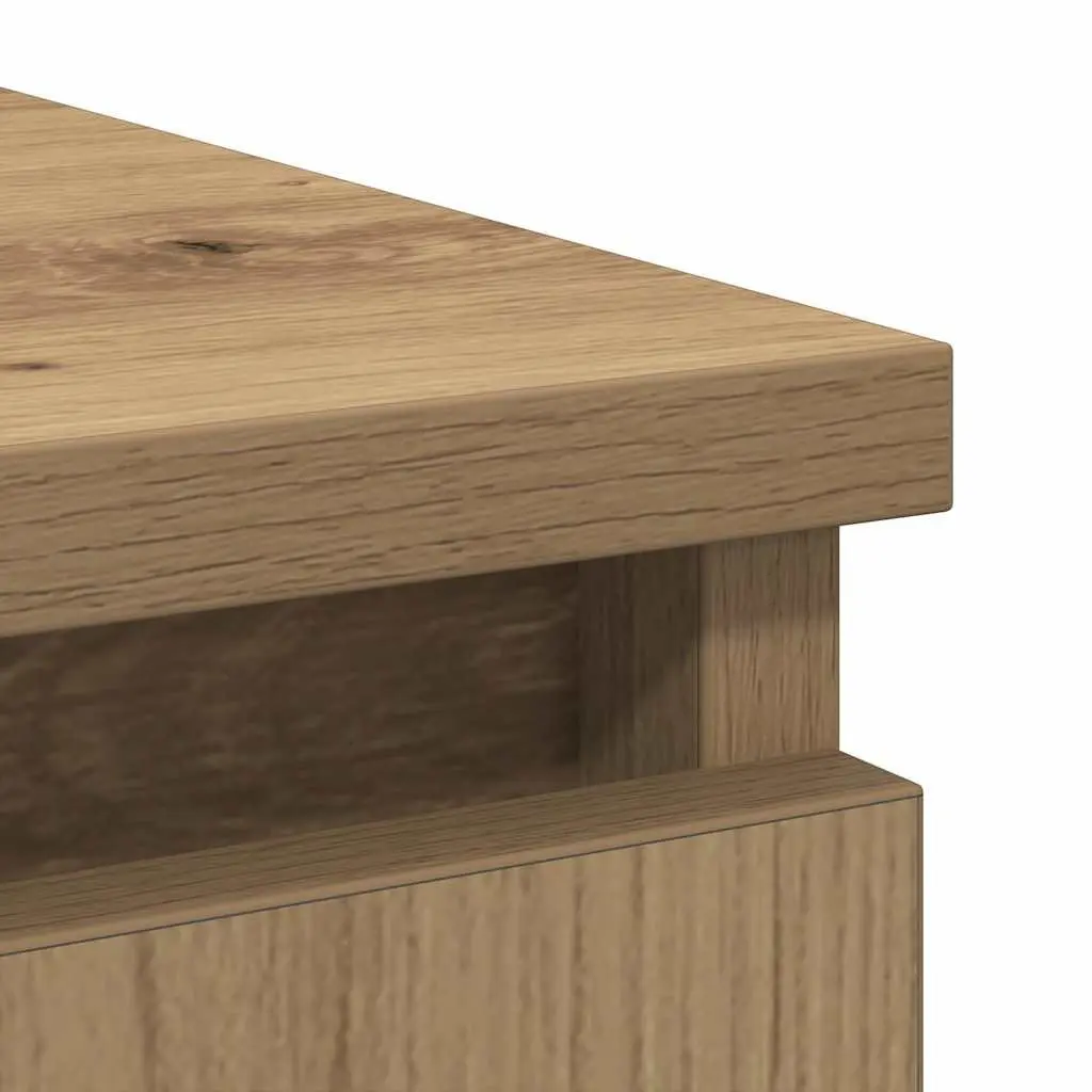 Sideboard Storage Cabinet Brown Engineered Wood with Drawers and Door 71W x 35D x 84H cm