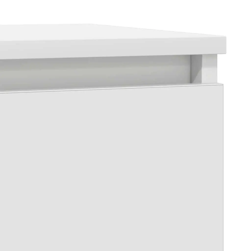Sideboard Storage Cabinet with Drawer Doors Shelves Engineered Wood 71W x 35D x 84H cm White
