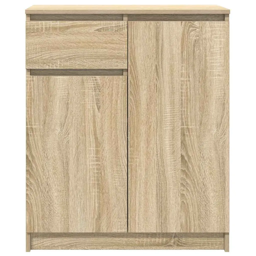 Sideboard Storage Cabinet with Drawer Brown Engineered Wood