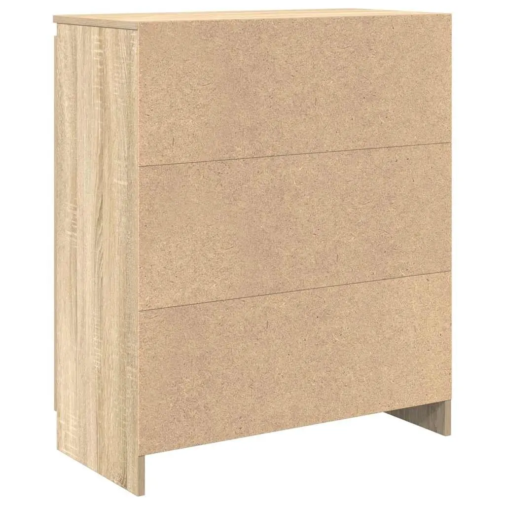 Sideboard Storage Cabinet with Drawer Brown Engineered Wood
