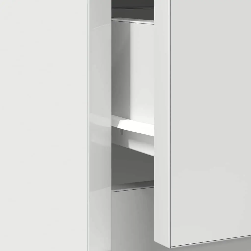 Sideboard Storage Cabinet with Drawer Doors Shelf Engineered Wood White 71W x 35D x 65H cm