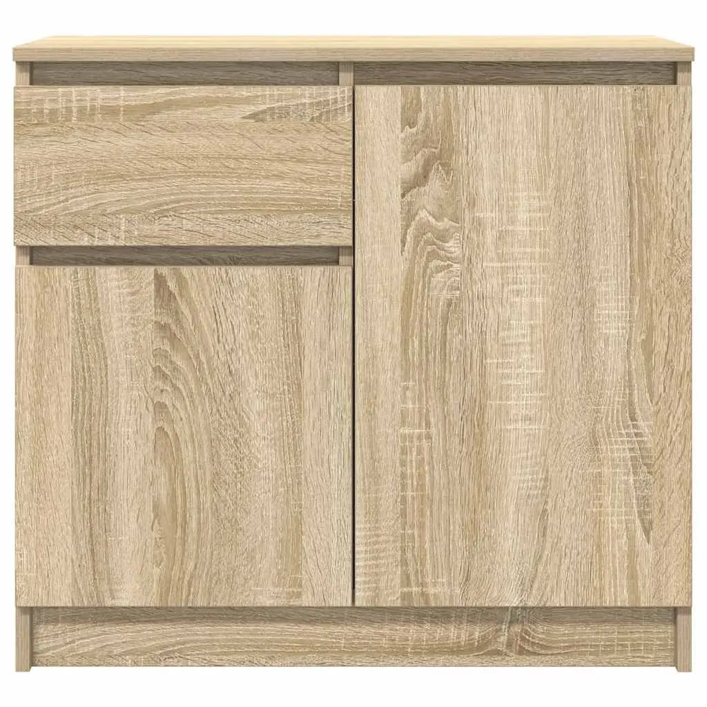 Sideboard with Drawer Storage Cabinet Engineered Wood Brown 71 x 35 x 65 cm