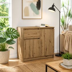Engineered Wood Storage Cabinet Sideboard with Drawer