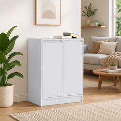 Engineered Wood Sideboard Cabinet in White