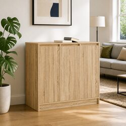 Engineered Wood Sideboard Sonoma Oak 85x34x76 cm