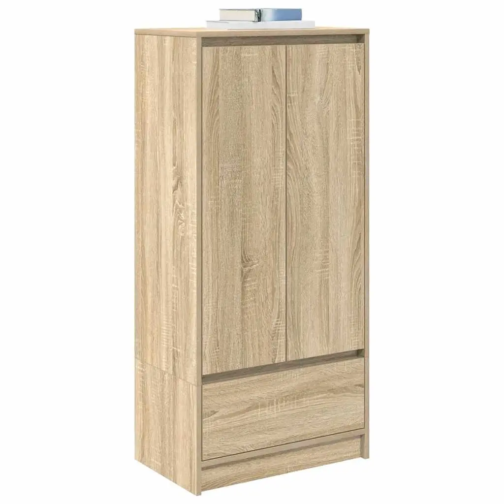 Storage Cabinet with Drawer Brown Engineered Wood Sonoma Oak Buffet Sideboard