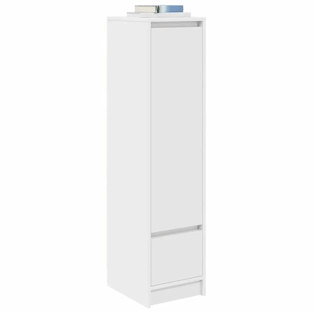 Highboard Storage Cabinet Engineered Wood Ample Storage Space White