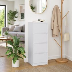Engineered Wood Buffet Sideboard Cabinet in White