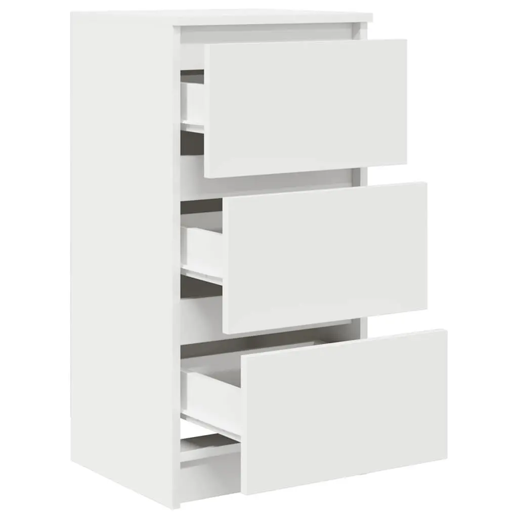 Sideboard White Engineered Wood 37.5x35x76cm Storage Cabinet