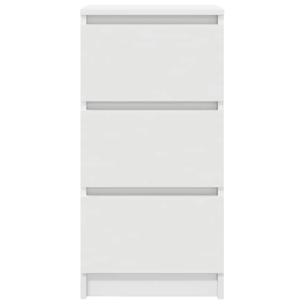 Sideboard White Engineered Wood 37.5x35x76cm Storage Cabinet