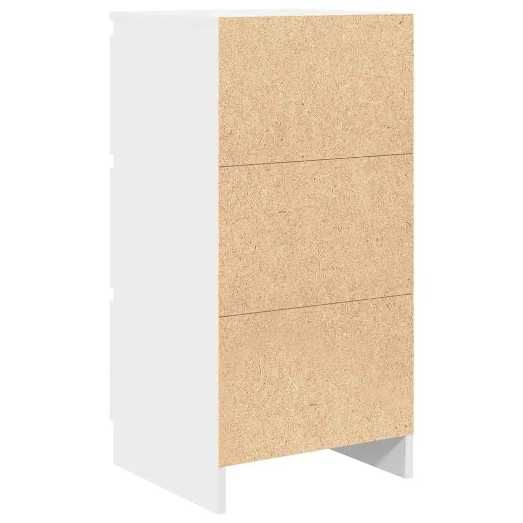 Sideboard White Engineered Wood 37.5x35x76cm Storage Cabinet
