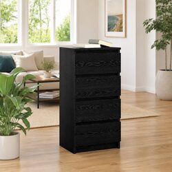 Black Oak Sideboard Storage Cabinet with Ample Space