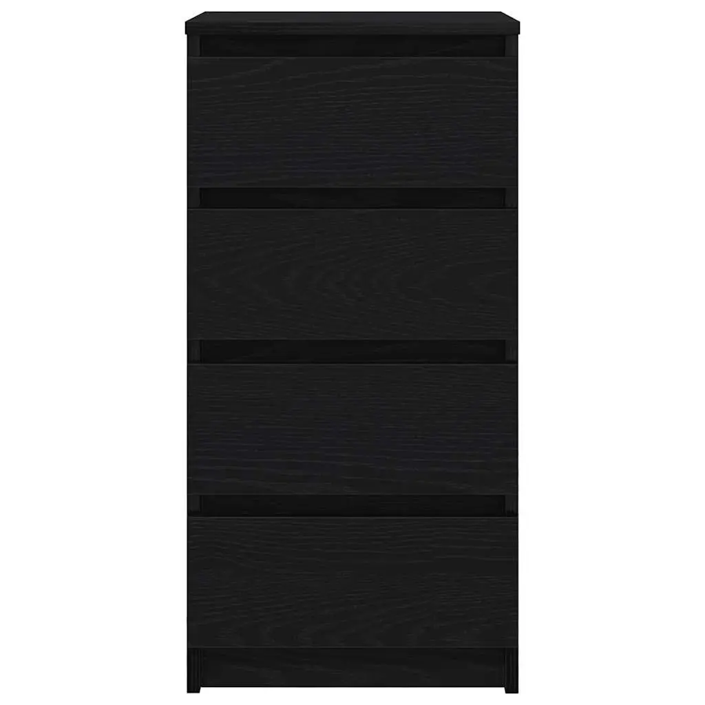 Sideboard Storage Cabinet Engineered Wood Ample Storage 37.5x35x76cm Black Oak