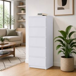 Engineered Wood Sideboard with Drawers - White