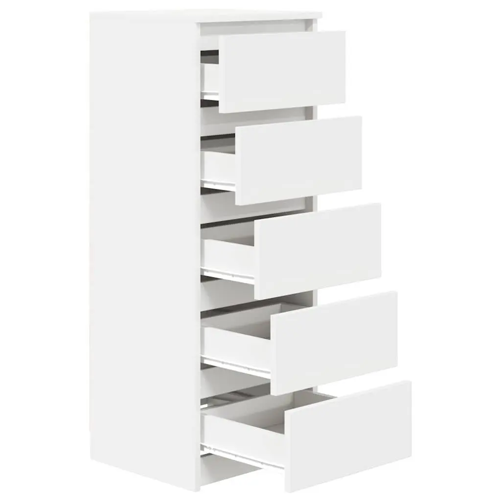 Sideboard with Drawers Storage Cabinet Ample Space Engineered Wood White