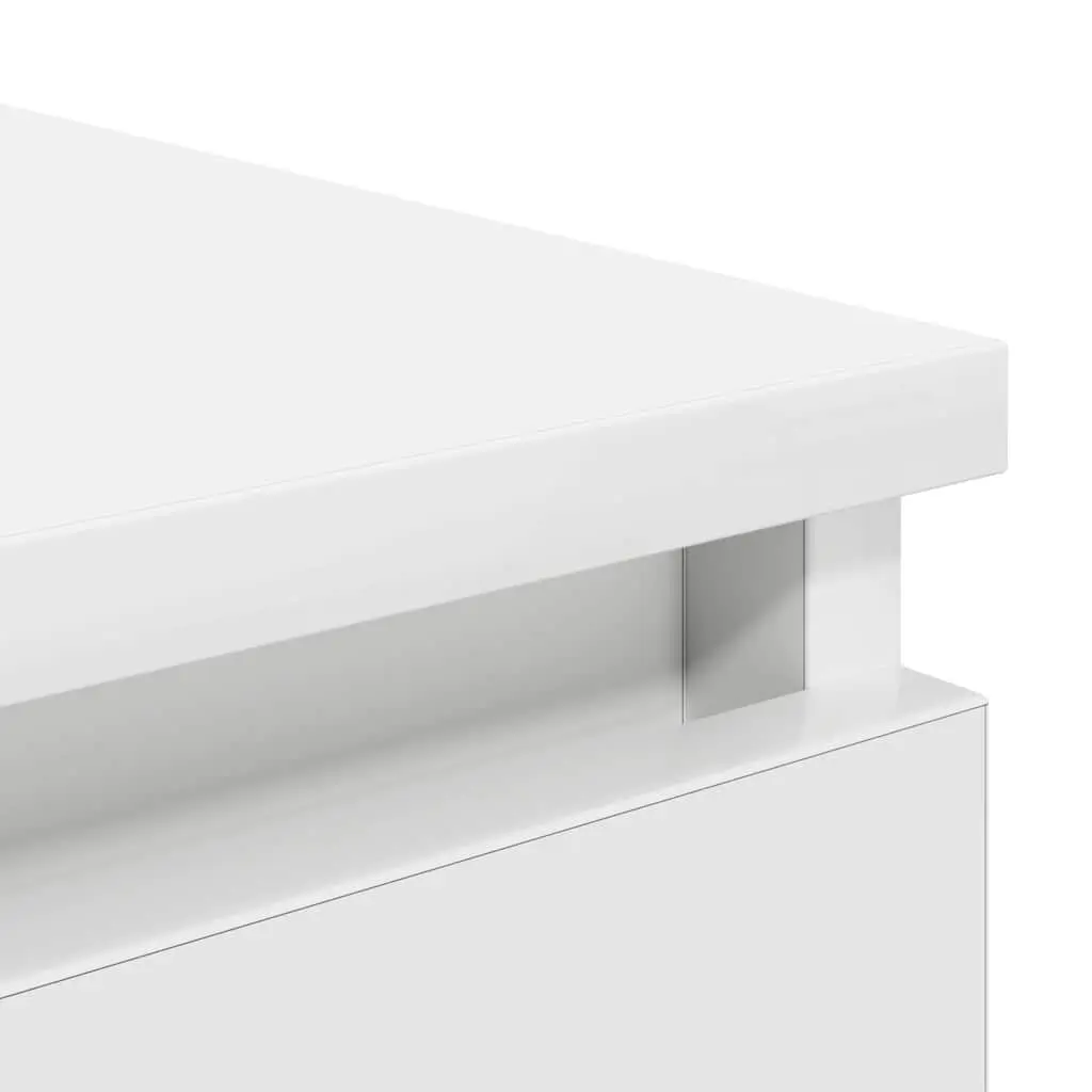 Sideboard with Drawers Storage Cabinet Ample Space Engineered Wood White
