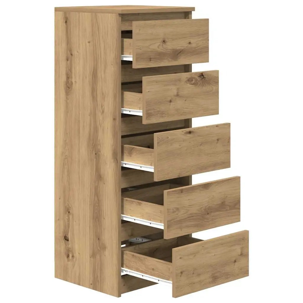 Sideboard with Drawers Ample Storage Space Engineered Wood Brown