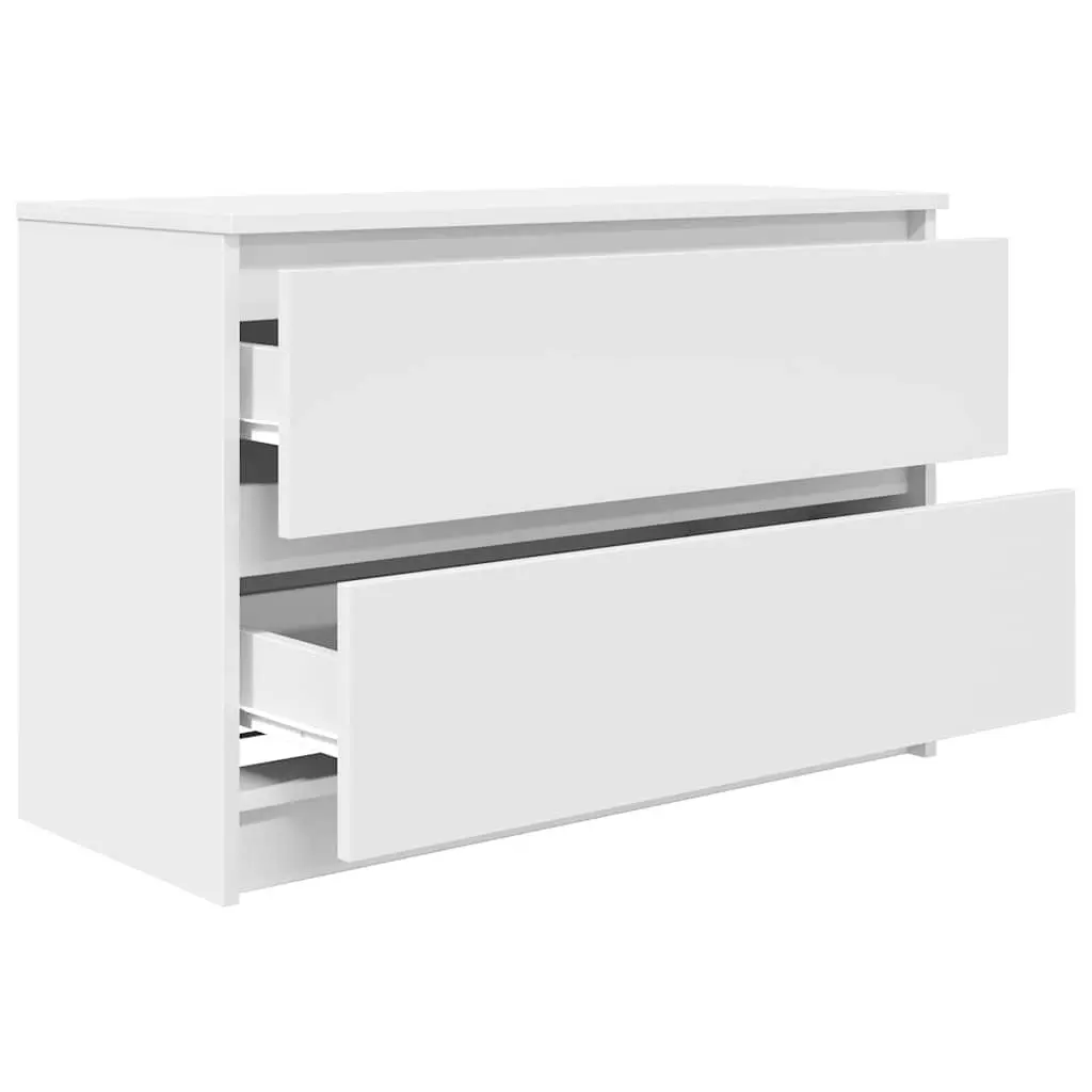 TV Cabinet Engineered Wood Ample Storage Space White 80 x 35 x 54 cm
