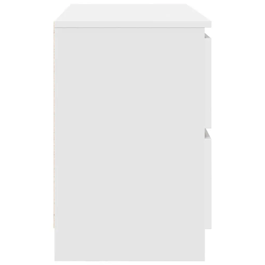 TV Cabinet Engineered Wood Ample Storage Space White 80 x 35 x 54 cm